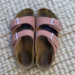 Birkenstock Pink Double-Buckle Kids Sandals